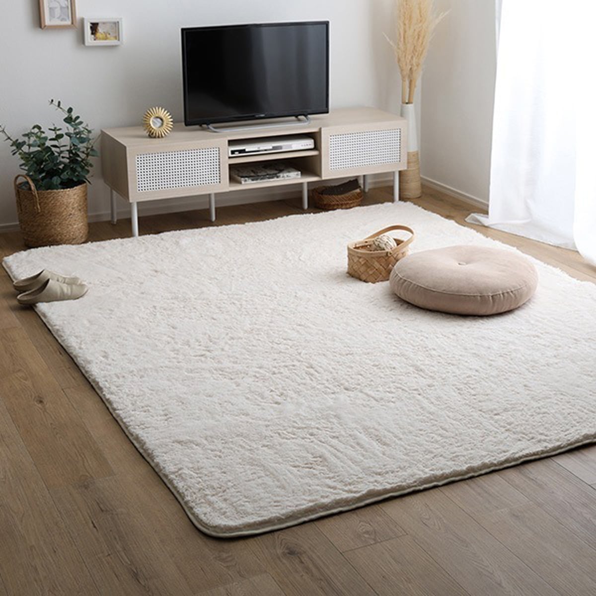 ふわふわシャギーラグ 200×250cm Lサイズ ラグ カーペット 絨毯 マット モカ