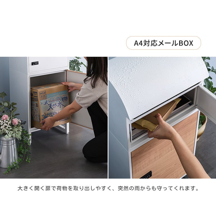 ラック 宅配ボックス スリムロータイプ 2ボックス 玄関収納 シューズラック 下駄箱 靴箱