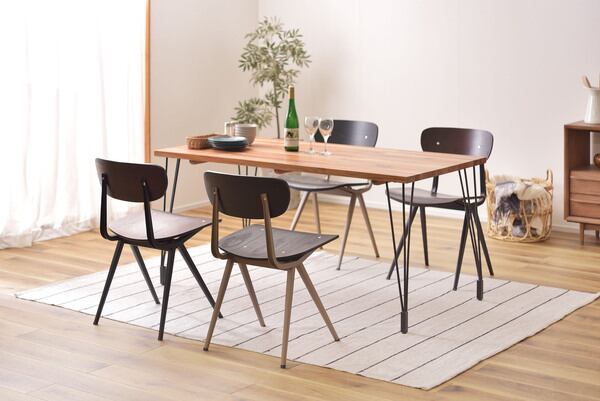 ダイニングチェア チェア 幅46×奥行50×高さ78cm ダイニング家具 完成品 組立不要 ブラック