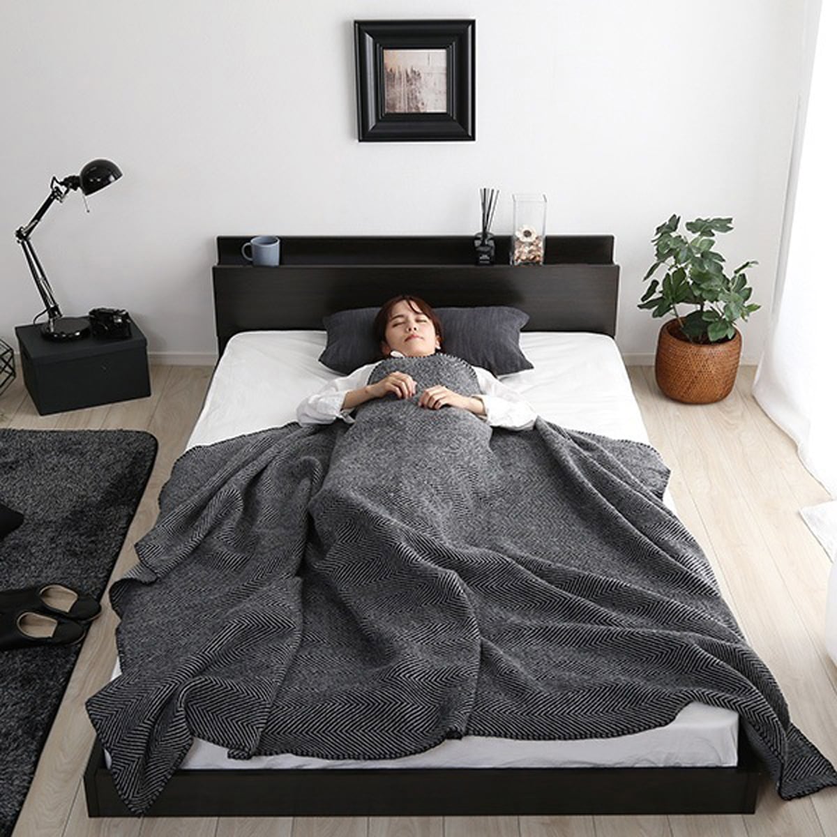 デザインフロアベッド Dサイズ インテリア ベッド フロアベッド おしゃれ 抗菌 防臭 すのこ