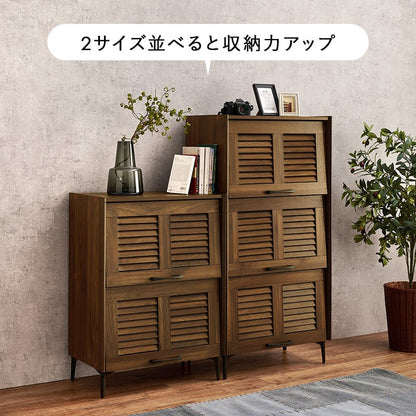 玄関収納 シューズラック (約)幅61×奥行39.5(開扉時42.5)×高さ122cm 全3色 スチール