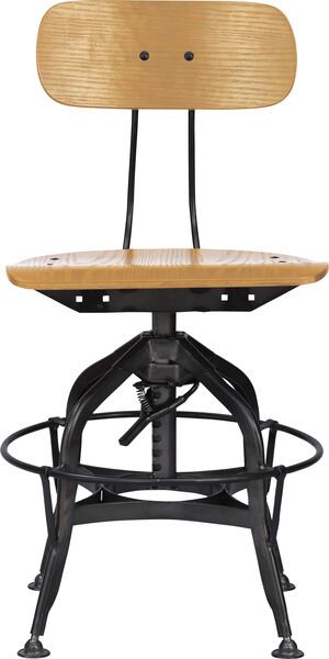 ダイニングチェア 幅50×奥行53×高さ77cm ダイニング家具 完成品 ブラウン 昇降式 スチール