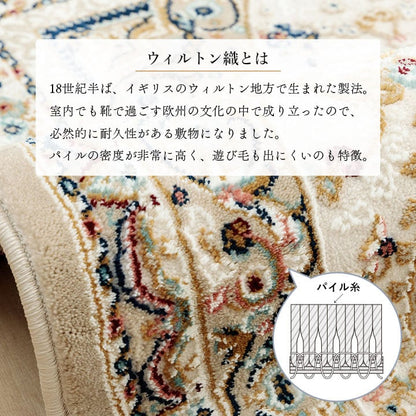 玄関マット ロザリオBE BE 60X90 60×90cm ラグマット カーペット ラグ 絨毯 伸縮
