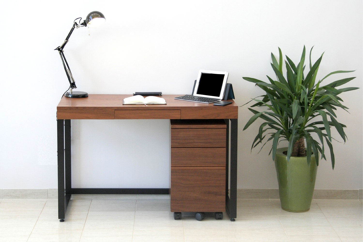 デスク Walnut Desk ChestW340 ワークデスク パソコンデスク 学習机 勉強机