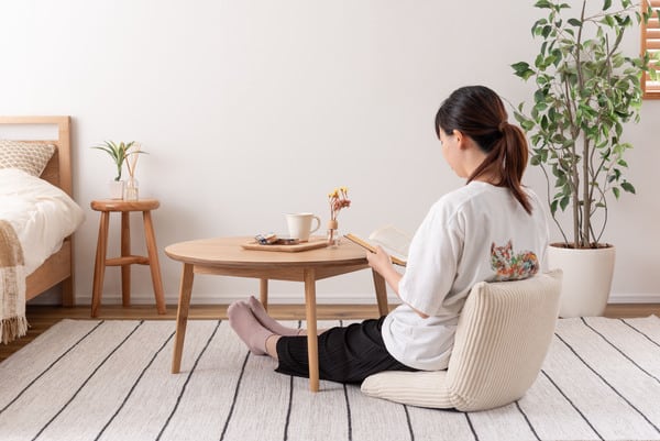 ラウンドテーブル 幅75×奥行75×高さ38cm テーブル ローテーブル センターテーブル 北欧