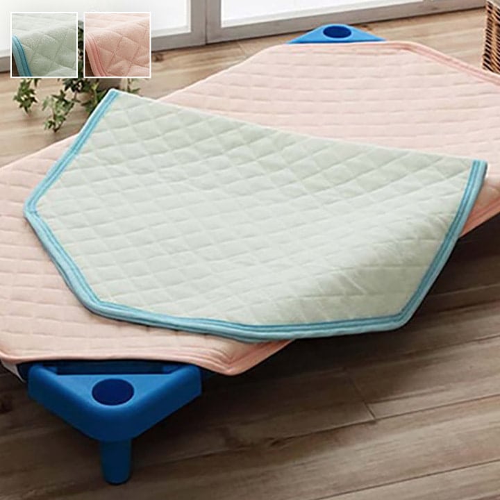 キッズ 敷パッド BL 58×101cm 日用品 ブルー ピンク 全2色 寝具
