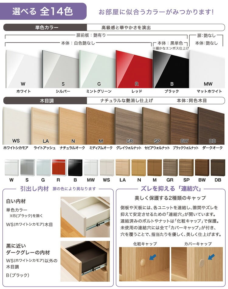 ラック セミオーダーカウンター下収納ぴったりくん 引出しチェスト 奥行30cm キッチン収納 SH 完成品