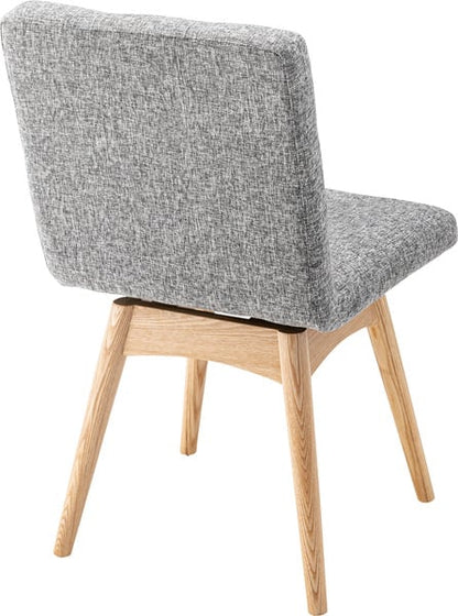 回転式ダイニングチェア 幅45×奥行56×高さ84cm ダイニング家具 北欧 ブラウン グレー 椅子 天然木