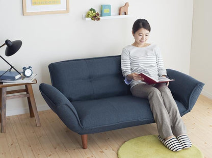 ソファー リクライニングカウチソファ ファブリックタイプ Esta エスタ 2P 日本製 スチール