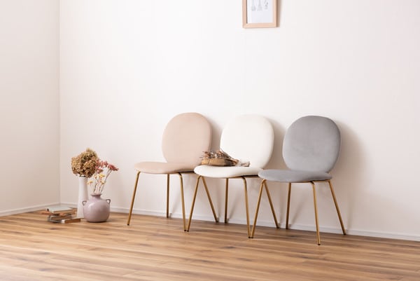 ダイニングチェア 幅49×奥行53×高さ76cm ダイニング家具 ベージュ グレー 背もたれ スチール