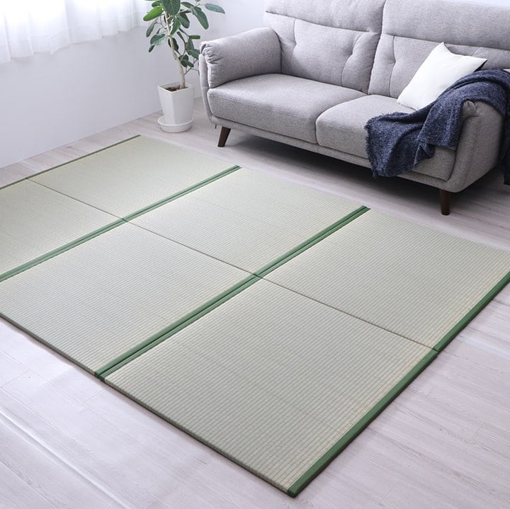 置き畳 楽座 4P 半畳 88X88 88×88×2.2cm ラグマット カーペット ラグ 絨毯