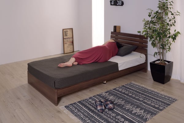 シングルベッド 幅100×奥行207×高さ75cm ベッド すのこベッド パイプベッド ベット