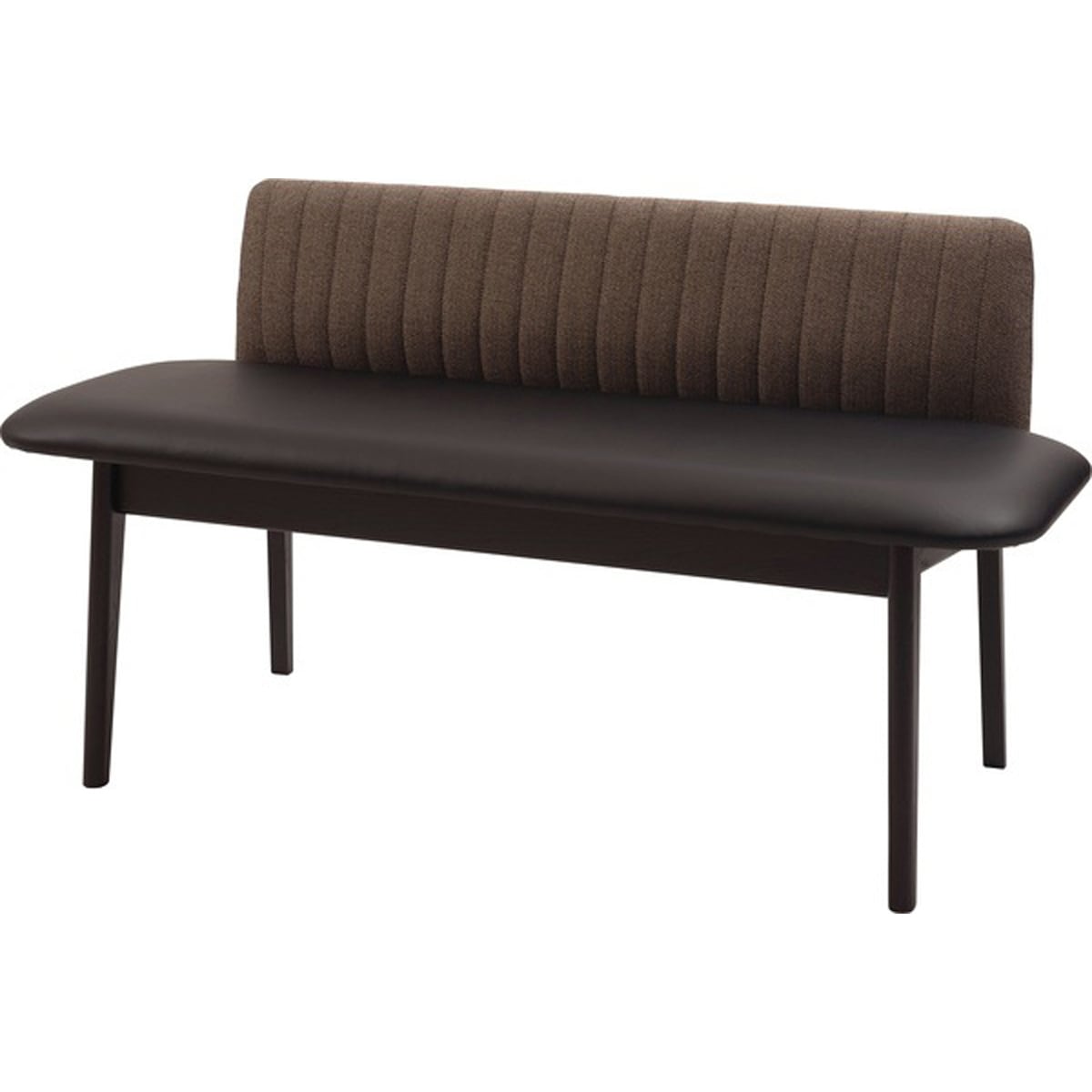 ダイニングチェア 背付ベンチ 幅118×奥行52.5×高さ65cm ダイニング家具 完成品 組立不要