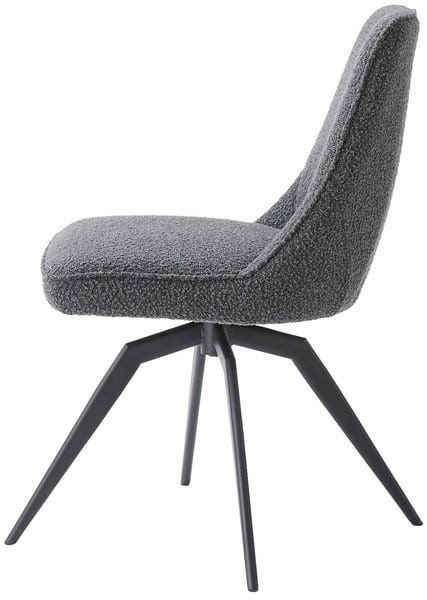ダイニングチェア 回転チェア 幅49×奥行58×高さ84cm ダイニング家具 ダークグレー ホワイト