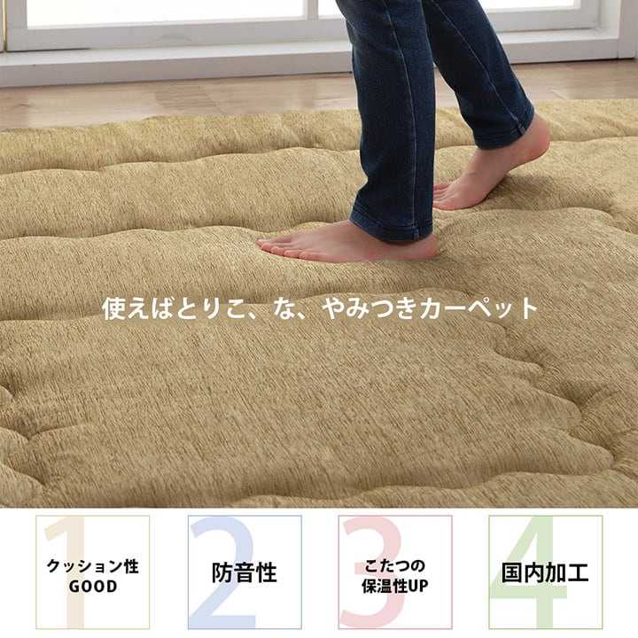 こたつ敷 モデルノ F パーソナルマット 敷 BE 130X190 130×190cm