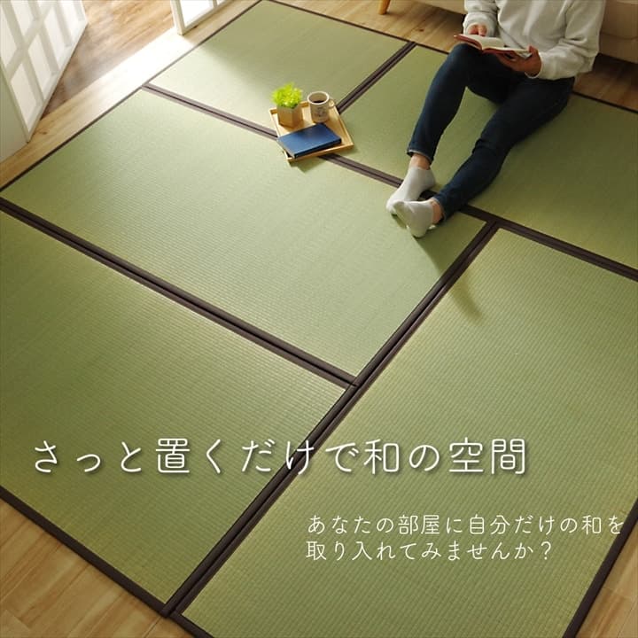 置き畳 天竜 半畳 BR 82X82 82×82×1.7cm ラグマット カーペット ラグ 絨毯