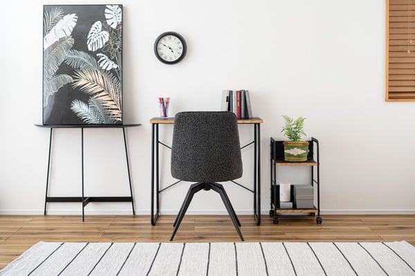 ダイニングチェア 回転チェア 幅49×奥行58×高さ84cm ダイニング家具 ダークグレー ホワイト