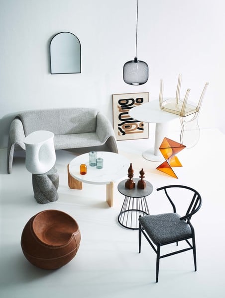 ガラスベース 幅10.5×奥行10.5×高さ19.5cm ベースオブジェ 完成品 組立不要 グレー