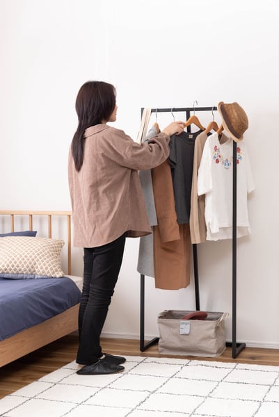 ハンガー 幅60×奥行30×高さ150cm 衣類収納 DIS-942BK アジャスター付