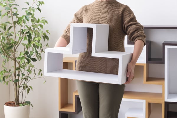 ストレージ パズルラック トツゾー 幅54×奥行23×高さ36cm リビング収納 完成品 組立不要