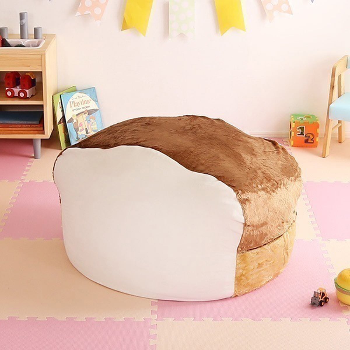 布団 食パンシリーズ(日本製) もっちり食パンビーズクッションXLサイズ インテリア 寝具 座布団