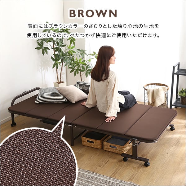 ウレタン折りたたみパイプベッド シングルサイズ 高反発 収納 部屋干し 布団掛け 静止耐荷重90kg