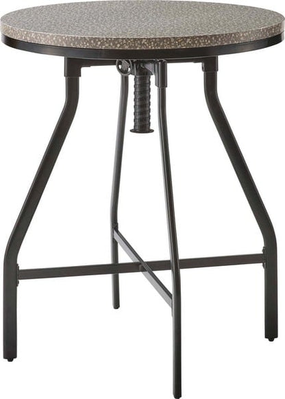 ダイニングテーブル ハイテーブル 幅80×奥行80×高さ92cm ダイニング家具 ハイタイプ 昇降 ブラック 昇降式 スチール
