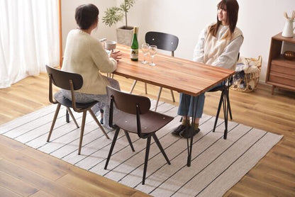 ダイニングチェア 幅46×奥行50×高さ78cm ダイニング家具 完成品 ブラック スチール