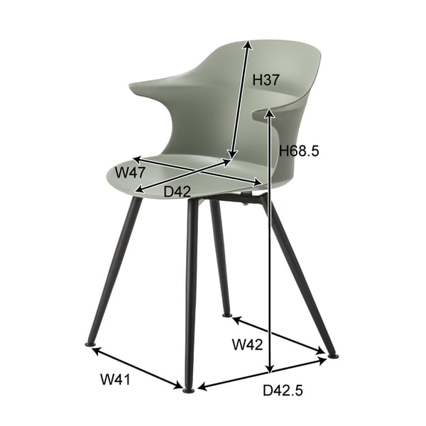 ダイニングチェア アヴァン チェア 幅56×奥行53.5×高さ80cm ダイニング家具 ブラック