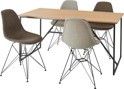 ダイニングチェア 幅47×奥行55×高さ83cm ダイニング家具 ブラウン ダークグレー レザー