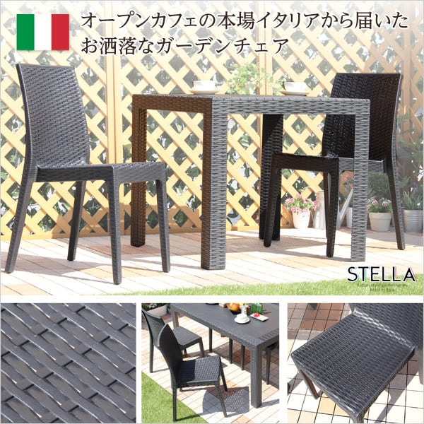 ガーデンチェア 2脚セット (ガーデン カフェ) 46x55x85cm ステラ チェア イス