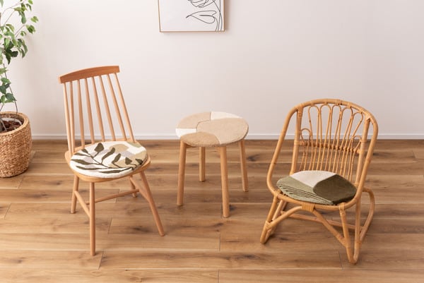 ファブリック シートクッション 日用品 幅40cm 完成品 組立不要 クッション 40×40cm