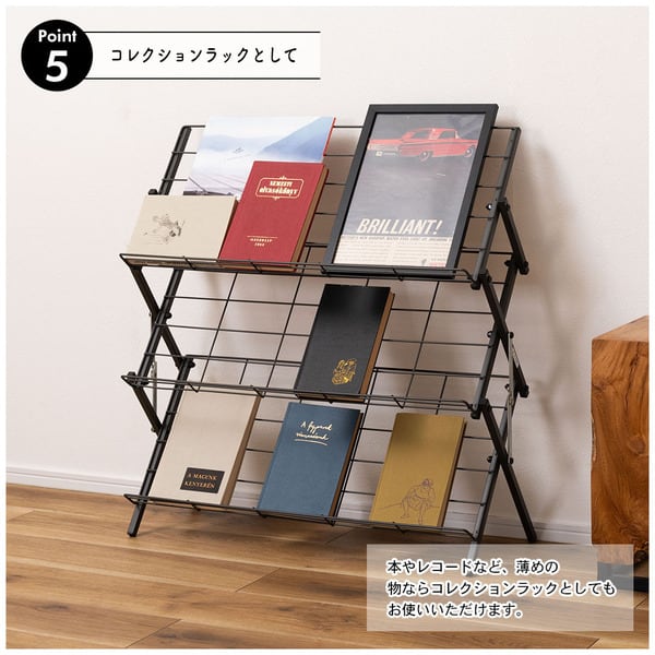 ストレージ フォールディングシューズラック 幅70×奥行27×高さ70cm リビング収納 折りたたみ