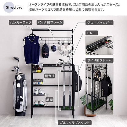 魅せる収納 ゴルフラック クラブスタンド クラブホルダー ディスプレイゴルフ 収納 グッズ おしゃれ