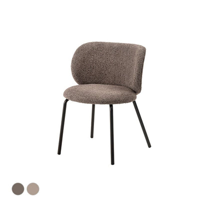 ダイニングチェア 幅56×奥行56×高さ73cm ダイニング家具 ベージュ グレー シンプル スチール