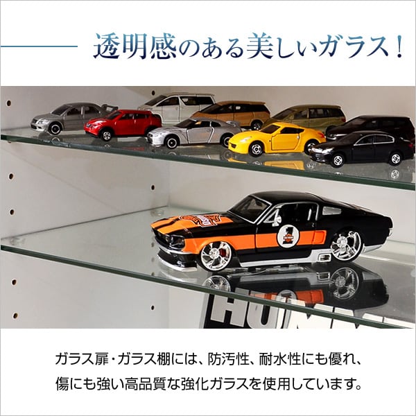 コレクションラック 深型ハイタイプ セット(本体+上置き) コレクションケース 壁面収納 収納棚
