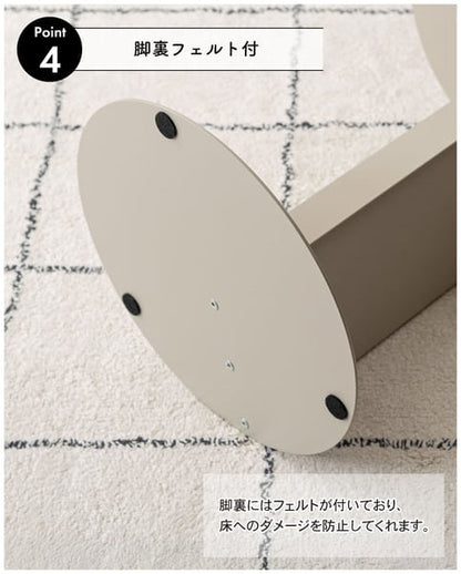 サイドテーブル 幅40×奥行40×高さ50.5cm ベージュ ダークグレー オレンジ スチール