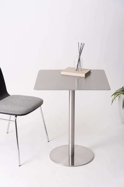 ダイニングテーブル カフェテーブル スクエア 幅60×奥行60×高さ72cm ダイニング家具 シルバー