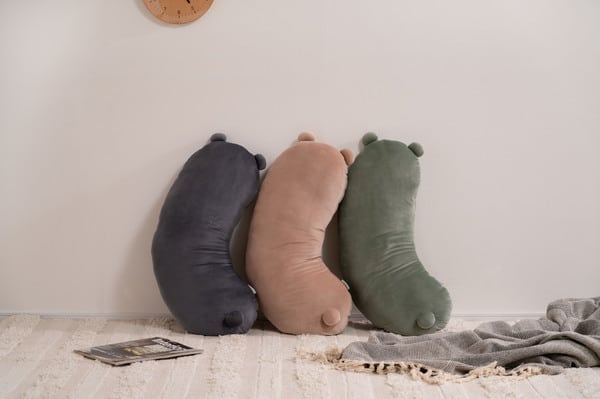 ボディピロー 幅35×奥行18×高さ70cm 日用品 完成品 組立不要 北欧 ベージュ ダークグレー