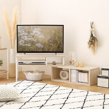 さわやかな伸縮テレビ台 テレビ台 ローボード おしゃれ コーナー TV台 TVラック TVボード