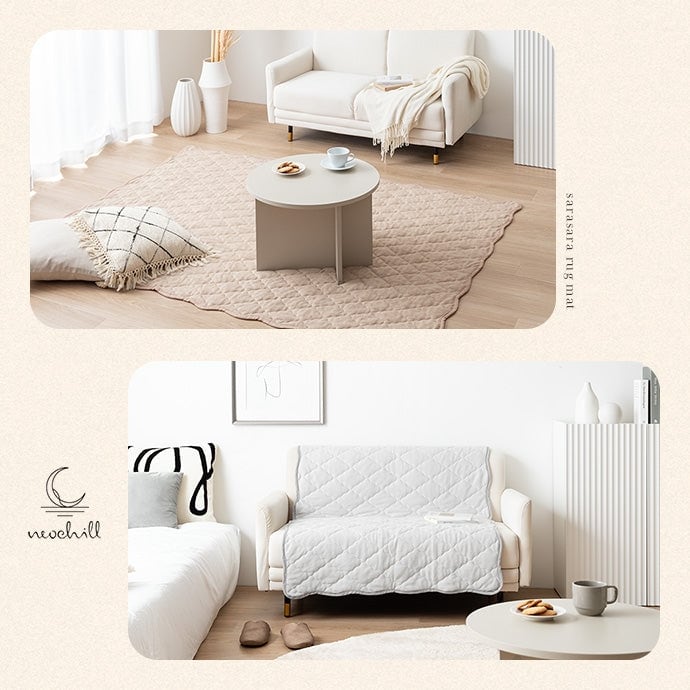 ラグ 長方形:90cm×140cm Neochill sarasara ラグマット カーペット 絨毯 滑り止め 床暖房対応