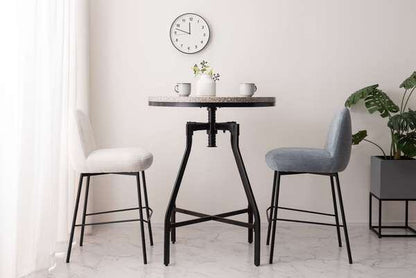 ダイニングテーブル ハイテーブル 幅80×奥行80×高さ92cm ダイニング家具 ハイタイプ 昇降 ブラック 昇降式 スチール