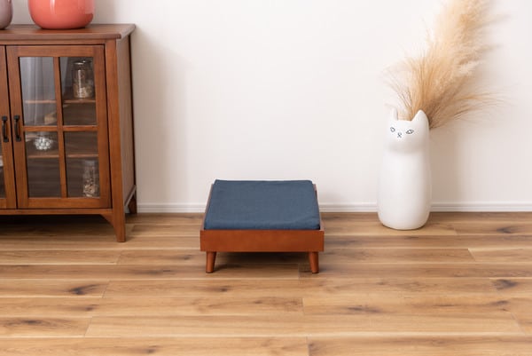 ペットベッド 幅60×奥行40×高さ15cm ベッド すのこベッド パイプベッド ベット ブラウン