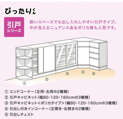 ラック セミオーダーカウンター下収納ぴったりくん 幅120cm×奥行35cm (ポリカタイプ クリア) 食器棚