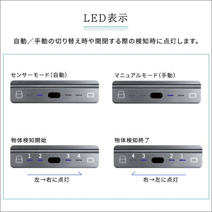 充電式 自動開閉ゴミ箱 45L センサー ダストボックス ふた付き CHCO-チャコ- シルバー