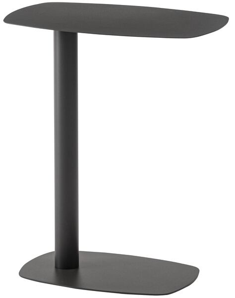 サイドテーブル 幅28×奥行42×高さ50.5cm ベージュ ダークグレー オレンジ スチール