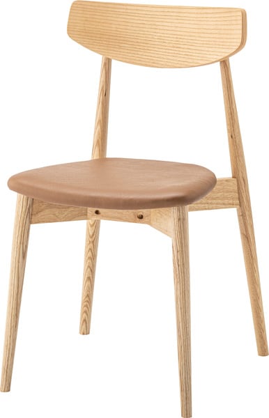 ダイニングチェア 幅42×奥行46.5×高さ78cm ダイニング家具 完成品 ブラウン スタッキング 天然木
