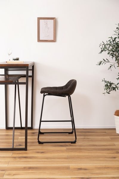 ダイニングチェア カウンターチェア ダイニング家具 幅48.5×奥行50×高さ77.5cm チャコールブラウン スチール