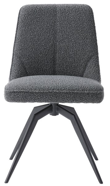 ダイニングチェア 回転チェア 幅49×奥行58×高さ84cm ダイニング家具 ダークグレー ホワイト