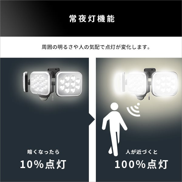 照明 14W×3灯 フリーアーム式LEDセンサーライト LEDセンサーライト 14W 3灯 アーム式
